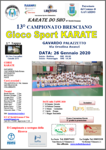 1a Tappa 2020 Campionato Bresciano Karate
